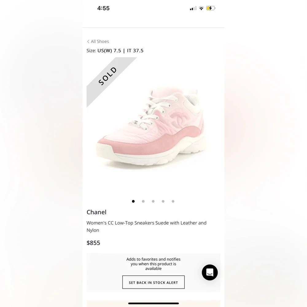 Chanel
Cloth trainers
38EU
Very good condition
Pink, Cloth - Picture 11 of 11